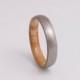 olive wood ring titanium band mens wedding wood ring engagement ring metal him her