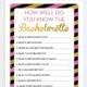 Instant Download - How Well Do You Know The Bachelorette - Bachelorette Party Game - DIY - Hen Party - Girls Night Out