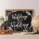 Welcome sign, wedding welcome chalkboard sign printable wedding printable, wedding signs, welcome print, wedding sign, Printable Wisdom