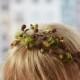 Natural Color Flower Crown, Wedding Floral Crown, Woodland Bridal Headpiece,  Flower Hair Accessories