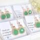 Mint Bridesmaid Earrings Green Bridesmaid Mint Wedding Jewelry Mint Drop Earrings Dangle Necklace Jewelry Bridesmaid Gift Set Of 4 5 6 7 8 9