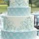 So Beautiful French Blue And White Wedding Cake Design 