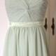 Mint Green Sweetheart Bridesmaid dress Floor-length Chiffon strapless Bridesmaid Dress-Custom Dress