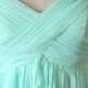 Mint Short/Floor Length Sweetheart Bridesmaid Dress Knee-length/Floor-length Mint Chiffon Strapless Bridesmaid Dress
