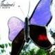 Purple and Plum Butterfly Stained Glass Suncatcher Gift for Mom Home Decor Hanging Window Ornament Garden Decoration Housewarming Glass Art