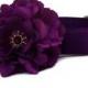 Purple Satin Wedding Dog Collar with Flower Accessory