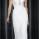 Pronovias - Fall 2012 - Silk Chiffon Sheath Wedding Dress with a Beaded Halter Neckline - Stunning Cheap Wedding Dresses
