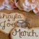 Rustic Charm Large Wooden Hearts Wood Burned Engraved No Hole 4.50 Per Heart Bridesmaid Heart Bridal Party Heart Personalized Custom Heart