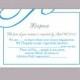 DIY Wedding RSVP Template Editable Text Word File Download Printable RSVP Cards Aqua Rsvp Card Template Blue Rsvp Card