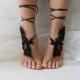 bridal accessories, black,lace, wedding sandals, shoes, free shipping! Anklet, bridal sandals, bridesmaids, wedding gifts.......
