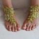 bridal accessories, beads,lace,green wedding sandals, shoes, free shipping! Anklet,bridal sandals, bridesmaids, wedding gifts.......