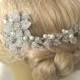 Bridal Hair Comb, Bridal Pearl Comb, Bridal hair comb  Pearl Beads-Pearl Bridal Hair Comb Rhinestone Bridal Comb Weddings