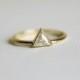 0.3 Carat Trillion Diamond Ring, Diamond Engagement ring, Triangle Diamond Ring, 18k solid gold Diamond Ring