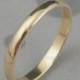 Solid 14K Gold 2.5mm wide Plain Jane Half Round Band--YOUR Choice of 14K Rose Gold, White Gold, or Yellow Gold--Custom made in Your size