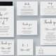 Printable Wedding Invitation Template, Wedding Invitation Set, Rustic Wedding Invitation, Kraft Wedding Invitations, DIY Print 