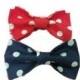 Bow ties Two big polka dots bow ties Navy and red polka dots bowtes Gift for twins The best gift for boys Cadeau pour les jumeaux Men's gift