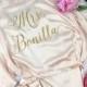 Bride Robe - Wedding Day Robe - Glitter Bridal Robe - Bride Satin  - Bridal Lingerie Shower Gift - Bridesmaid Robe -Blush Robe