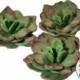 Three 2 1/2" unwired edible succulents for unique wedding cake toppers, edible flowers, gumpaste sugar flower, DIY wedding cakes