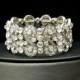 Bridal Bracelet, Wedding Bracelet, Crystal Cuff Bracelet, Silver Bracelet, Wedding Accessories, Rhinestone Bracelet