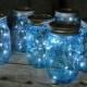 Mason Jar Fairy Lights, Blue Pint Wide Mouth, 16 Oz, Cool White, 12 Pack