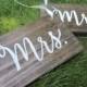 Mr & Mrs chair signs, Mr and mrs, mr and mrs wood signs, wedding chair signs, wood sign, bride and groom, chair signs, rustic wedding signs