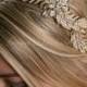 Gold Leaf Hair Comb, Gold Wedding Hair Vine, Gold Grecian Headpiece, Rhinestone Leaf Headpiece - Aurora