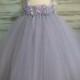 Free Shipping  to USA Custom Made Lavender and Grey Tutu Dress-Tutu Dress for Flower Girls Available in Sizes Newborn  to 14 years old