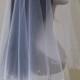 Soft and Sheer Wedding veil. Beaded edge veil. Hand beaded scallop edging wedding veil. Made in USA