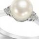Pearl And Diamond Accent Ring