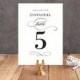 Formal Ink Wedding Table Numbers