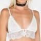Sheer Lace Button Up Bralette