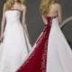 White And Red Wedding Dress