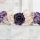 Dark purple lilac flower crown - floral hair wreath - flower girl crown - wedding headpiece - flower hair accessories - hair garland