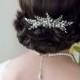 Bridal Hair Comb, Pearl Hair Comb, Wedding Hair Comb, Bridal Hair Piece, Silver Leaf Vintage Hair Comb, Bridal Comb, Wedding Comb, Leaf Comb