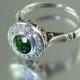 THE SECRET DELIGHT silver ring with Chrome Diopside