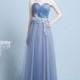 Blue Dress, Vintage Prom Dress,Evening Dress, Bridesmaid Dress, Gown, Evening Gown
