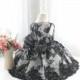 Black Lace Baby Flower Girl Dress, Pageant Dress, Sleeveless Toddler Thanksgiving Dress, Birthday Dress Baby, PD097-1