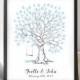 whimsical wedding fingerprint tree guestbook - printable file - thumbprint tree, guest book tree, personalized keepsake, fun, unique, draw