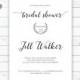 Classic Bridal Shower Invitation, DIY printable, personalised bridal shower invitation, Modern Bride marriage stationary photograph