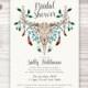 Skull Bridal Shower Invitation, bohemian bridal shower printable, boho bridal shower invitation, bridal shower printable, skull and feathers