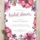 bridal shower invitations, bridal shower invites, floral bridal shower invitation, pink purple bridal shower invites flowers floral idea