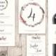 Rustic Wedding table decorations, personalised wedding wine labels, wedding menu, rustic boho wedding wreath, wedding decor table numbers