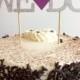 We Do - Modern Wedding Cake Topper With Heart Accent