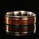 Men's Titanium Wood Ring With Figured Rosewood