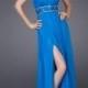 Elegant Blue Strapless Tube Top Evening Dress - Charming Wedding Party Dresses
