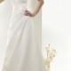 Simple A-line One Shoulder Hand Made Flowers Floor-length Organza Wedding Dresses - Elegant Evening Dresses