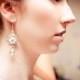 Crystal Bridal Earrings,Bridal Earrings,Ivory Pearls,Statement bridal earrings,Bridal Rhinestone Earrings,Pearl Earrings,White Pearl,AMELIA