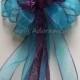 Purple Blue Winter Wedding Pew Bow Christmas Tree Topper Bow Birthday Shower Party Decoration Bow Gift Bow