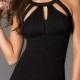 Short Sleeveless Little Black Dress with Cut Outs by Emerald Sundae - Discount Evening Dresses 