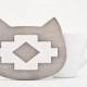 Cat Coaster for Cups Gray Drink Coasters Wooden Coaster Native American Kitchen Décor Tribal Home Decor Housewarming Gifts